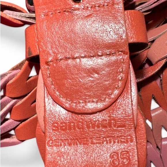 Sandwich Vintage Heavy Duty Wide Braided Thick Leather belt - Picture 6 of 7